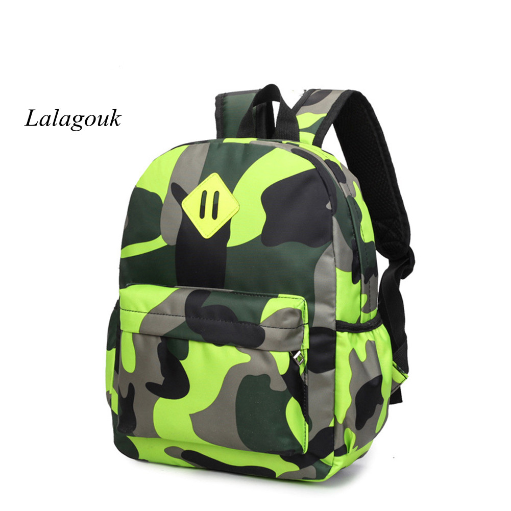 Lalagouk Small Camouflage Human Engineering Large Lightweight Backpack for Kids in 3-year-old to 6-year-old