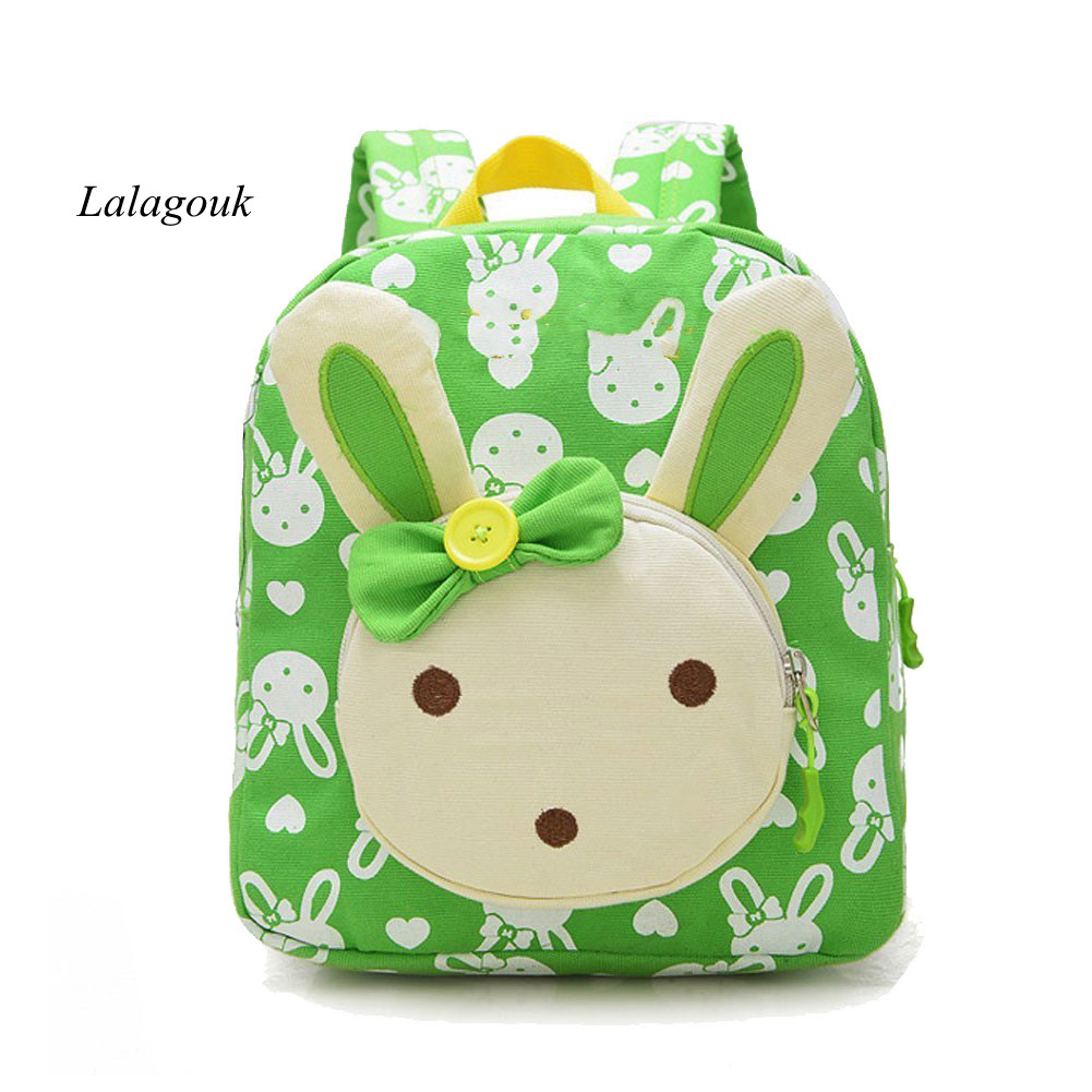 Lalagouk Rabbit Animals Kids Book Backpack Baby Girls School Bag