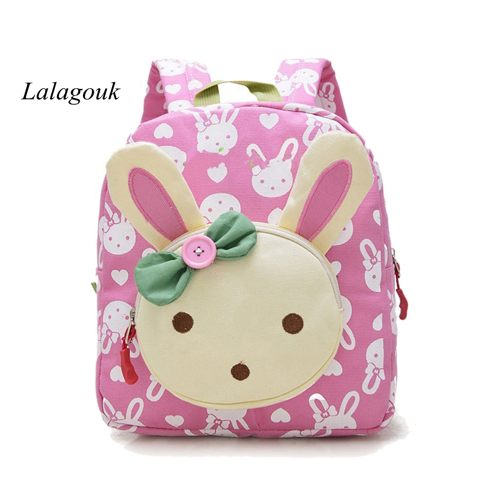 Lalagouk Rabbit Animals Kids Book Backpack Baby Girls School Bag