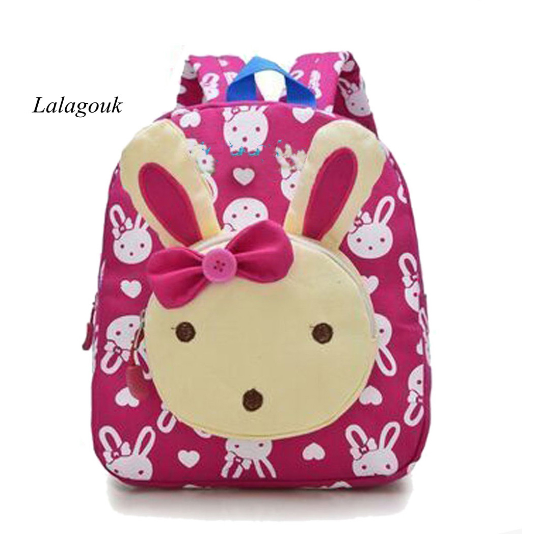 Lalagouk Rabbit Animals Kids Book Backpack Baby Girls School Bag