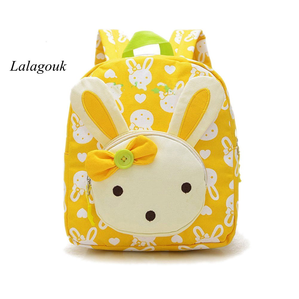 Lalagouk Rabbit Animals Kids Book Backpack Baby Girls School Bag