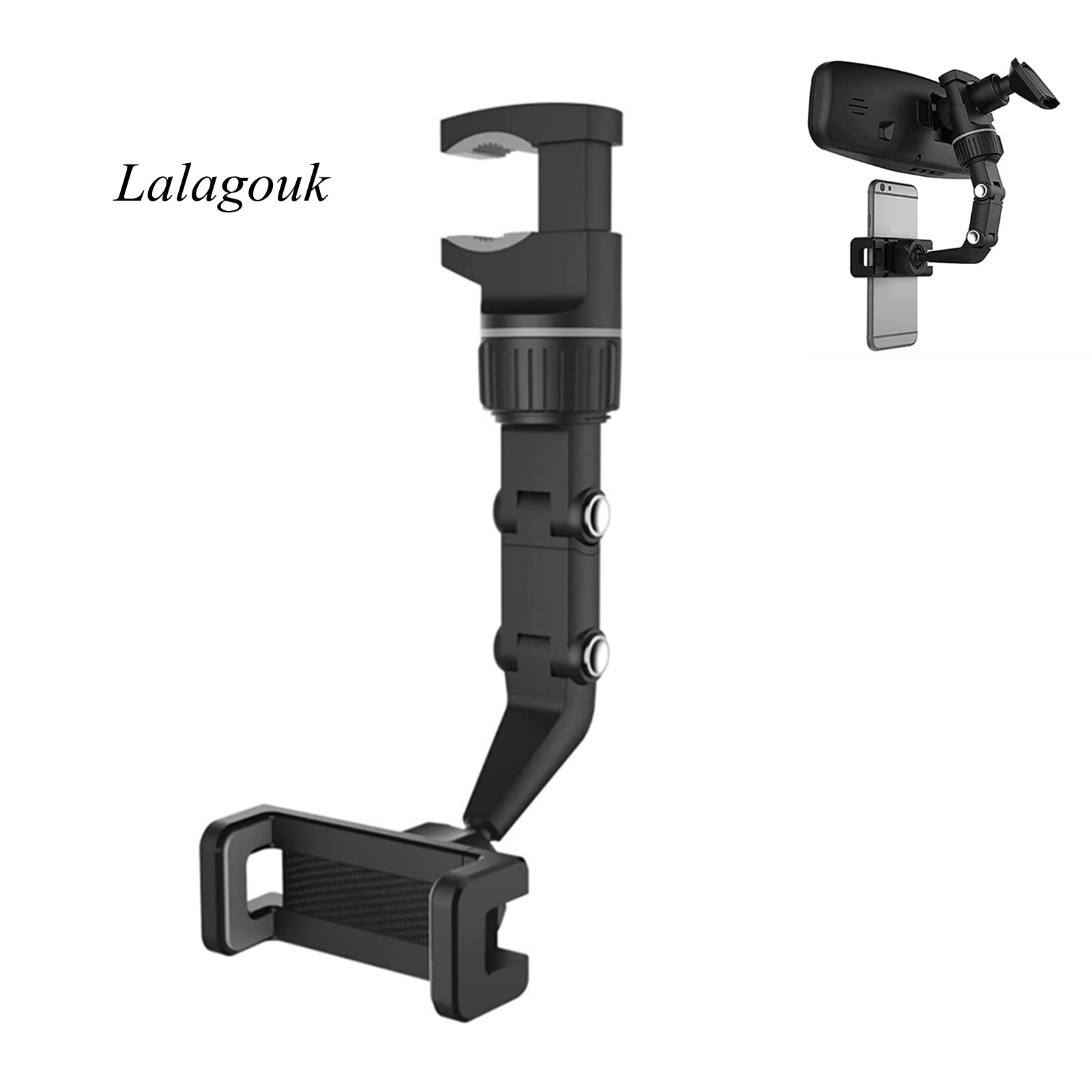 Lalagouk Multifunctional Rearview Mirror Phone Holder,New 360